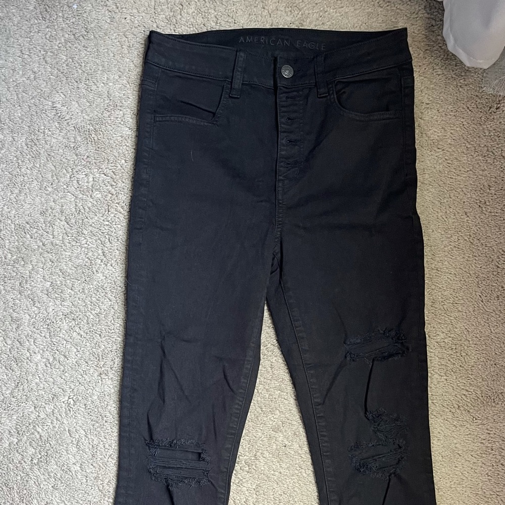 High waisted skinny jeans